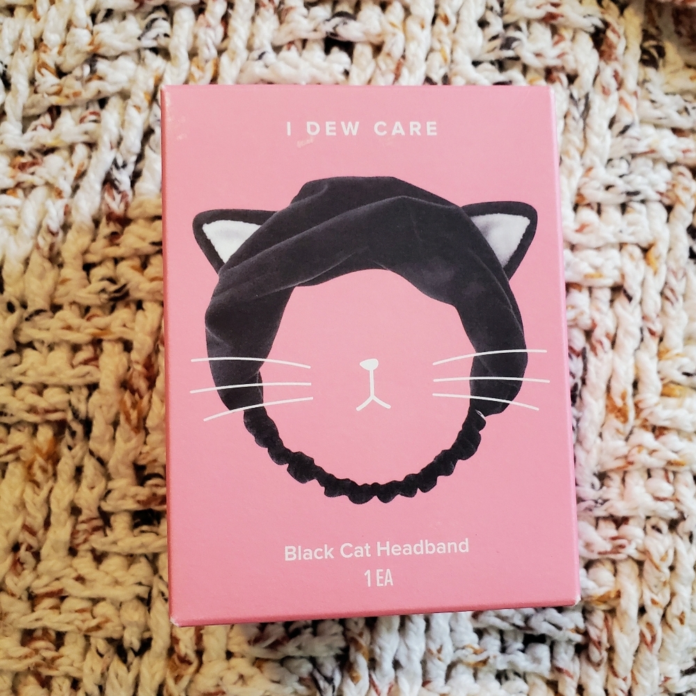 I Dew Care K-Beauty Black Cat Microfiber Headband - NIB - Picture 3 of 9